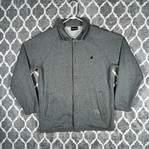 The Hundreds x Tango Hotel Jacket Men XL Grey Snap Front Streetwear